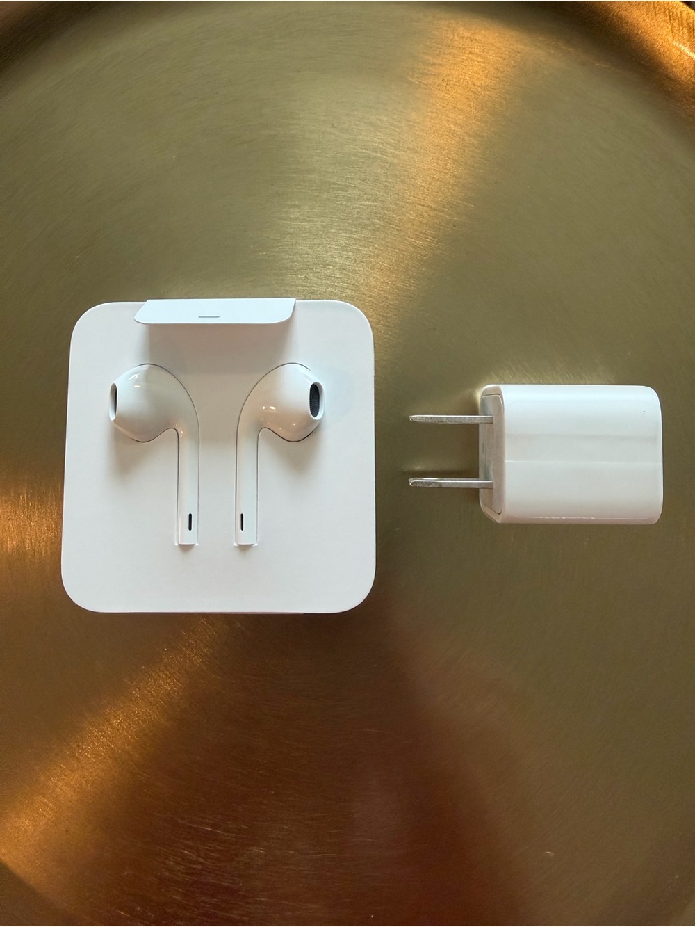 New Apple Lightning Wired EarPods with White USB Wall Charger Block